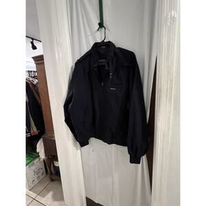 Vintage 1980s Members Only Navy Blue Men’s Classic Iconic Racer Jacket